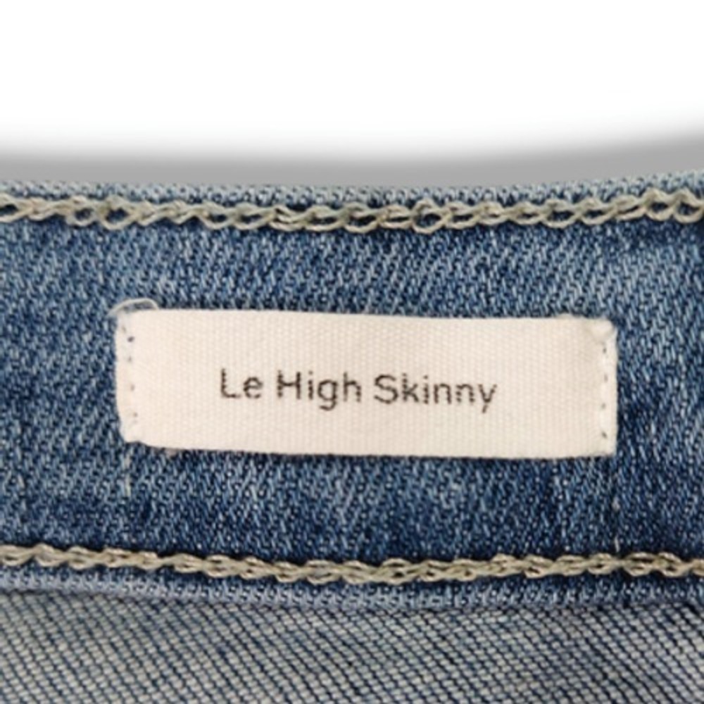 Frame Le High Skinny Jeans Paltrow Mid Rise Crop Raw Hem Light Wash 26x27 - Picture 6 of 9